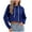 Blue, variant on LEAVINGSUO Fall Tops for Women,Fashion Women's Round-Neck Pullover Tops Long Sleeve Hooded Blouse Sweatshirt