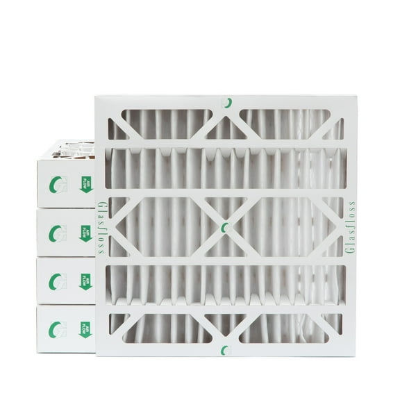 24x24x4 MERV 10 Pleated HVAC Air Filters by Glasfloss. ( Quantity 5 ) Exact Size: 23-3/8 x 23-3/8 x 3-3/4