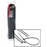 Gardner Bender 46-315UVB DoubleLock Cable Tie, 14 inch, 75 lb, Electrical Wire and Cord Management, Nylon Zip Tie, 100 Pk, Black