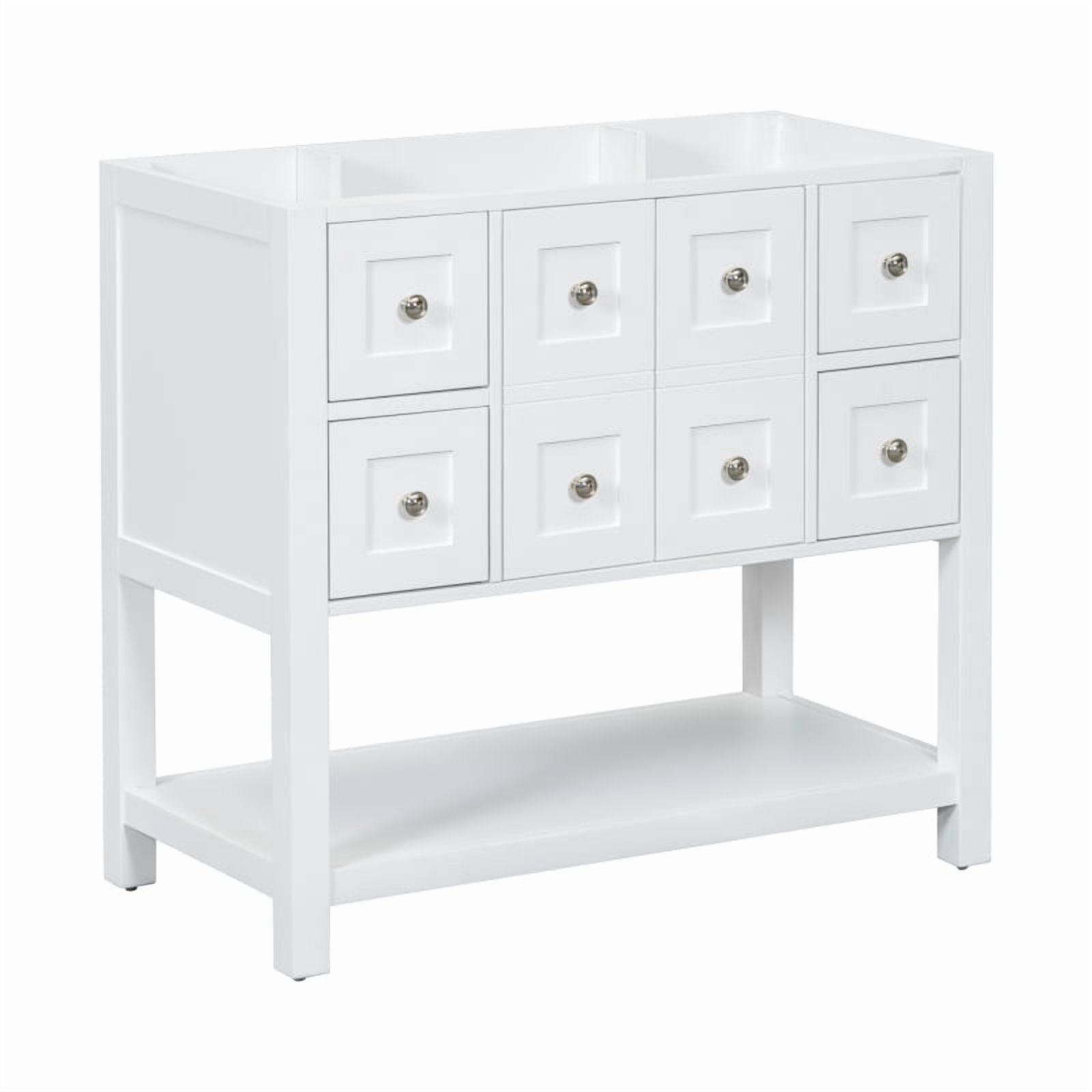 36'' Bathroom Vanity with Undermount Sink,Free Standing Vanity Set with 4 Drawers& Soft Closing Doors,Solid Wood Frame Bathroom Storage Cabinet (Same as SW000123AAE)