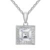 Cate & Chloe Rebecca 18k White Gold Plated Necklace with Simulated Diamond Crystals Gift for Women