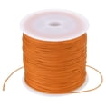 thumbnail image 1 of Unique Bargains 0.8mm x 109 Yard Nylon Satin Cord 0.8mm Beading String Braided Rope, Orange, 1 of 6