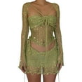 thumbnail image 1 of GDREDA Robe Tube Aguichant à Sequins Creux pour Femmes, Ensemble Robe et Jupes d'Hiver, 1 of 6