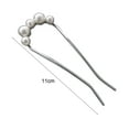 thumbnail image 5 of Ettsollp French Hair Fork Elegant Faux Pearl Anti-slip Long Thick Hair Updo Bun Metal U-Shaped Hair Pin Stick Women Girls Hair Accessories, 5 of 7