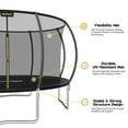 thumbnail image 3 of Mersco 14FT Kids Trampoline, ASTM Certified Heavy Duty Outdoor Trampoline with Safety Enclosure Net for Backyard Family Fun, Pumpkin Trampoline SPACE, 3 of 11