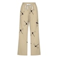 thumbnail image 4 of YDLCAFD Women's Spring And Summer Printed Lace Up Pocket Loose Wide Legged Capris (3), 4 of 4