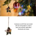 thumbnail image 4 of Handmade Unique Pine Cone Christmas Hanging Decorative Wreath,  Twine And Polyester, DIY Star String Lights, Multifunctional Room Decorations, 4 of 8
