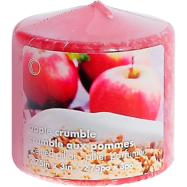 ih casadecor Pilier Parfumé 2,75 Pouces X 3 Pouces (Crumble aux Pommes) - Ensemble de 4, Rouge, FG-56005(4)