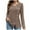 4-Brown, variant on Long Sleeve Shirts for Women Crew Neck Side Split Solid Color Fashion Knit Tunic Tops Comfy Lightweight Loose Tees
