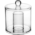 thumbnail image 1 of Clear Acrylic Material Bathroom Storage Canister, Cotton Ball Organizer with Easy Clean Surface, Strong and Durable for Multipurpose Storage and Decorative Design, 1 of 5