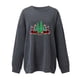 thumbnail image 2 of Gibobby Sudadera Navidad mujer Suéter estampado navideño para mujer: sudadera con capucha informal de tamaño, cálida y acogedora(Gris,XG), 2 of 3