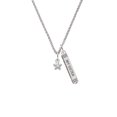 thumbnail image 2 of Delight Jewelry Silvertone Mini Star with Clear Crystal Silvertone Always My Sister Bar Charm Necklace, 23", 2 of 4