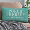 thumbnail image 4 of Farmhouse Throw Pillow Cover 12x20 Inch Porch Therapy Session in Progress Turquoise Outdoor Spring Front Porch Patio Decorations Lumbar Decorative Throw Pillows Cases for Party Room Decor, 4 of 6