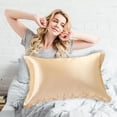 thumbnail image 4 of Silk Pillowcase, Reversible Sateen Design, Smooth Hair & Skin Surface Support, Bedroom Comfort Upgrade, Home Luxury Seekers, 4 of 6
