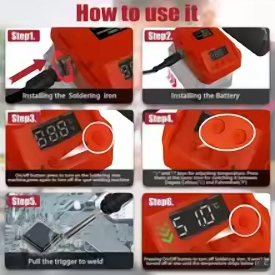 60W Wireless Electric Soldering Iron Station for Makita/Dewalt/Milwaukee/Einhell/Craftsman 18V 20V Lithium Battery Welding Repair Tool with Stand