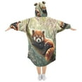 thumbnail image 2 of BZSMCE Wearable Blanket Hoodie Fashion Blossoming Red Panda Home Wear, 2 of 7
