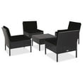 thumbnail image 3 of vidaXL Patio Furniture Set 5 Piece Patio Sectional Sofa with Table Poly Rattan, 3 of 15