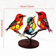 thumbnail image 7 of Stained Birds on Branch Desktop Ornaments, Multicolor Bird Metal Desk Ornament,Stain Iron Ornament,B, 7 of 7