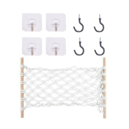 

NUOLUX Macrame Hanging Under Cabinet Fruit Vegetable Organizer Hammock for Kitchen