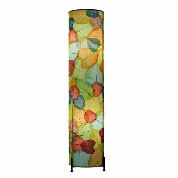 Eangee Home Design Banyan Large Floor Lamp, Shade Made Of Alibangbang Leaves, 8x8x36 Inches