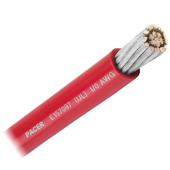 WUL1-0RD-FT 1-0 Awg Pacer Battery Cable, Red