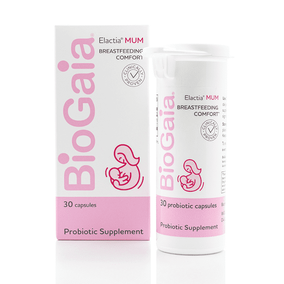 Elactia Breastfeeding Probiotic | Probiotic for Breastfeeding Moms | Ease Lactational Breast Pain | Promote Healthy Lactation | Newborn Essentials for Mom & Baby | Daily Breastfeeding Supplement