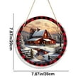 thumbnail image 3 of Christmas Hanging Door Sign – Snowman Scene PVC Pendant with Rope for Indoor Outdoor Holiday Home Wall Tree Party Decorations – Reusable Festive Ornament, 3 of 5