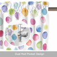 thumbnail image 6 of Rainbow Kitchen Curtain Valances for Windows Farmhouse Short Curtains, Colorful Boho Tainted Pattern Polka Dot Modern Rod Pocket Valance Curtain for Bedroom Cafe Living Room, 6 of 8