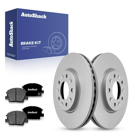 AutoShack 11.81" (300 mm) Front Vented Brake Rotors Coated   Premium Ceramic Brake Pads | Replacement for 2018-2020 Chevrolet Equinox 2016-2019 Chevrolet Malibu | 6-PC Brake Kit | ArmorStop