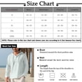 thumbnail image 3 of Huresd Mens Cotton Linen Henley Shirts Long Sleeve Solid Color Casual T-Shirt Regular Fit Lightweight Yoga Tops with Pocket Beige M, 3 of 5