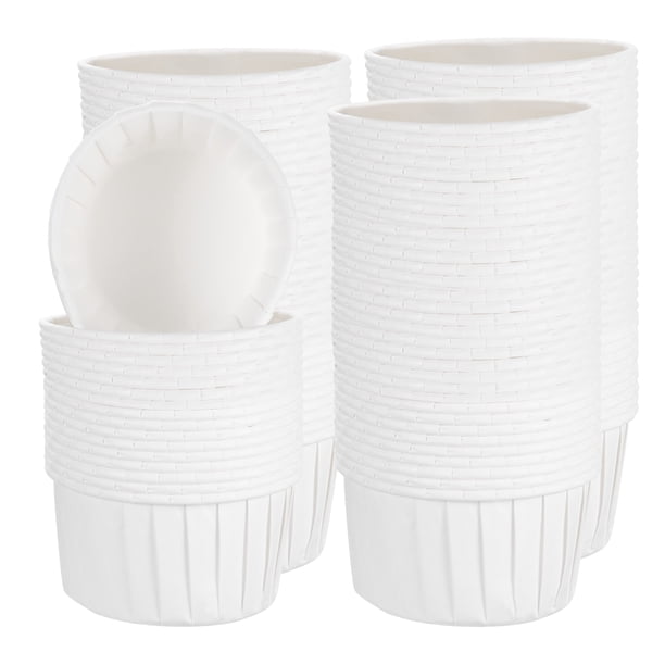 Moldes para Cupcake Mini Uxcell para Hornear Cupcake, 150Pcs Moldes para Muffins, Soportes para Cupcake, Blanco