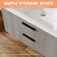 thumbnail image 4 of 35.4 Inch Bathroom Vanity with Sink, Modern Floating Bathroom Storage Cabinet, Bathroom Vanities with Sink, Wall Mounted Bathroom Cabinet with 2 Soft Close Drawers, 4 of 7