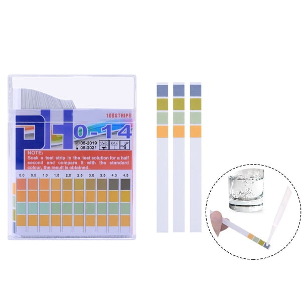 PH Test Strips: 7-14 (0.5 Units Of PH Intervals) - Box Of 100 Strips