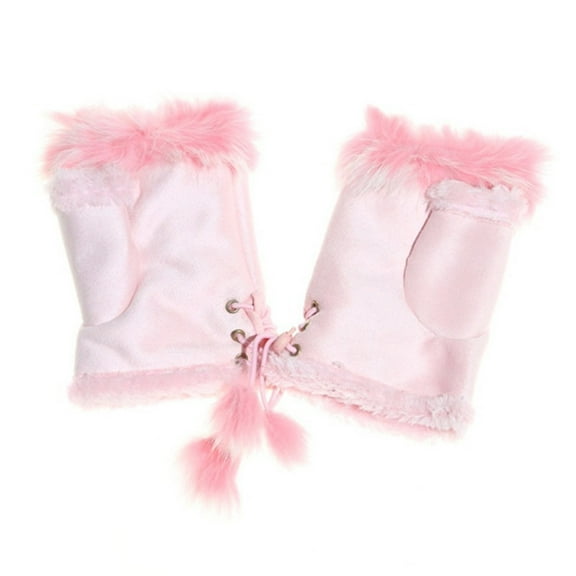 Women's Winter Faux Fingerless Gloves Soft Warm And Stylish Lined Mittens