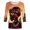 Multicolor, variant on Fznquz Graphic Womens T-Shirts Casual 3/4 Sleeve T-Shirts Crewneck Fashion Happy Kwanzaa Women Blouse