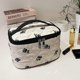 thumbnail image 3 of Makeup Bag Cosmetic Bags for Women Travel Makeup Organizer Case with Mesh Pockets, Beige, 3 of 4