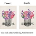 thumbnail image 2 of Hello Spring Floral Garden Flag 28x40 Inch Large Vertical Double Sided Flower with butterfly House Flag Spring Season Outside Flag Peony Flowers Vase Yard Flag for Décor for Yard Farmhouse (Spring), 2 of 5