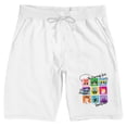 thumbnail image 6 of Powerpuff Girls Character Collage Men's White Sleep Pajama Shorts, 6 of 7