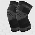 thumbnail image 4 of Bandage de Soutien pour Genou de Sport, Sangles Respirantes Ajustables Faciles à Enfiler Résistantes à l'Usure Genouillère de Compression Noire pour Basketball Noire, 4 of 8