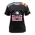 thumbnail image 5 of vigerkar 4th of July Outfits for Women USA Patriotic Shirts for Women Short Sleeve Red White and Blue Shirts American Flag Summer Tops (Black, XXL), 5 of 6