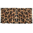 thumbnail image 7 of Yayeee Kitchen Curtains Tier Set of 2 Light Filtering 57"x36" Over Sink Window Panels, Leopard Pattern, 7 of 7