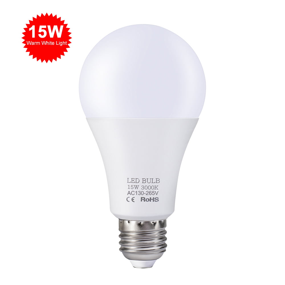 15W Energy Saving LED Globe Light Bulbs E27 E26 Lamp Cool Warm White 110V 220V 