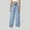 Blue, variant on Bow Jeans for Girls Wide Leg Baggy Denim Pants High Waisted Trousers with Pockets (Blue 10-11Years)
