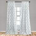 thumbnail image 5 of Ambesonne Flamingo Curtains, Palm Trees Pink Birds, Pair of 28"x84", Mint Green Pale Pink, 5 of 5
