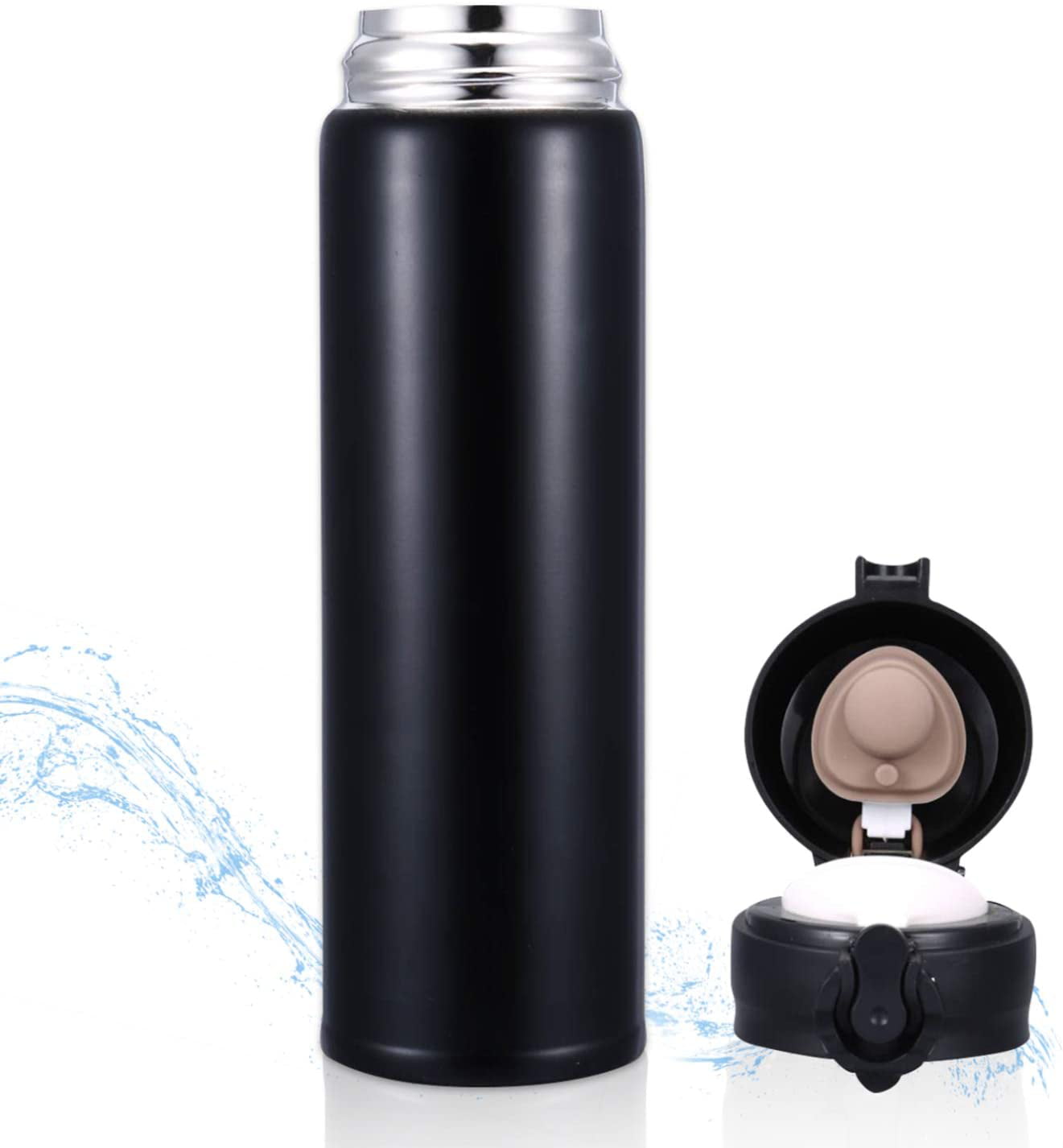 Vacuum Insulated Flask Stainless Steel Thermo Bottle with Cup for Coffee Tea 