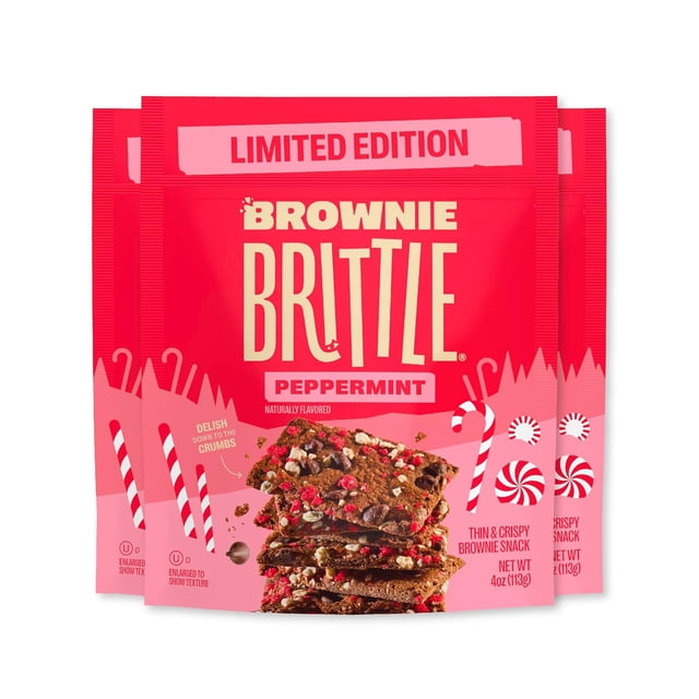 – Chocolate Chip & Salted Caramel Thin and Crispy Sweet Snacks (Pack of 20, 1 oz), Rich Gourmet Brownie Bites Dessert