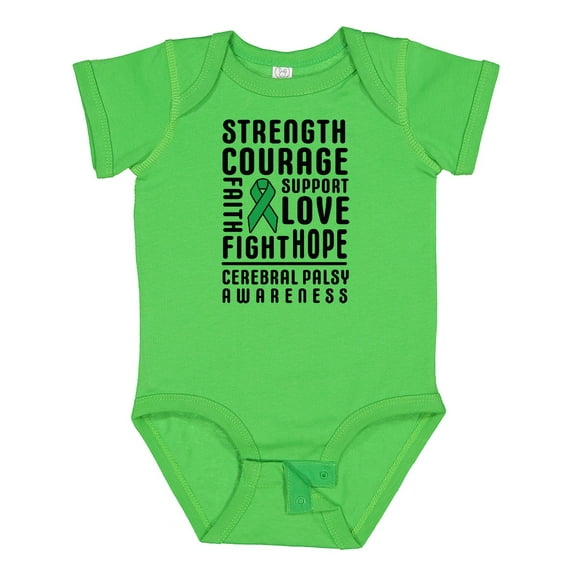 Inktastic Cerebral Palsy Awareness Strength Support and Courage Boys or Girls Baby Bodysuit
