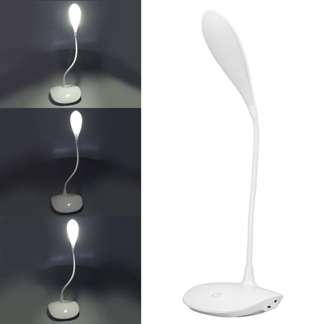 Lámpara De Escritorio LED Con Carga USB, Control Táctil, 3 Modos, Luz De Mesa Con Cuello De Cisne Para Niños Y Estudiantes