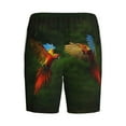 thumbnail image 2 of Haiem Hybrid Parrot in the Forest Men's Pajama Short with Soft Woven Cotton Elastic Waistband Sleep Short-3X-Large, 2 of 9