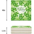 thumbnail image 3 of FMSHPON Happy St. Patrick's Day,Clover Set of 6 Coaster for Drinks, Absorbent Ceramic Stone Coasters Cup Mat with Cork Base for Home Kitchen Room Coffee Table Bar Decor, 3 of 4